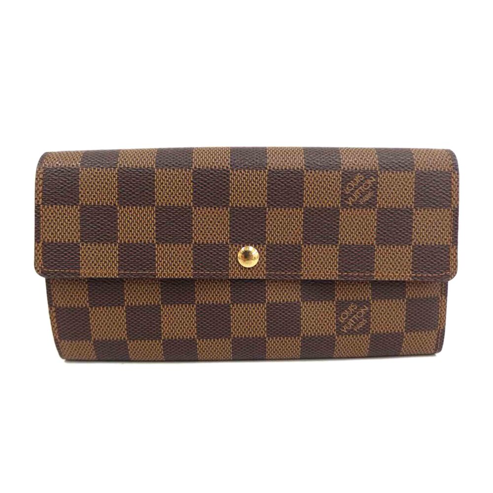 LOUIS VUITTON Portefeuille Sarah Damier Ebene Brown